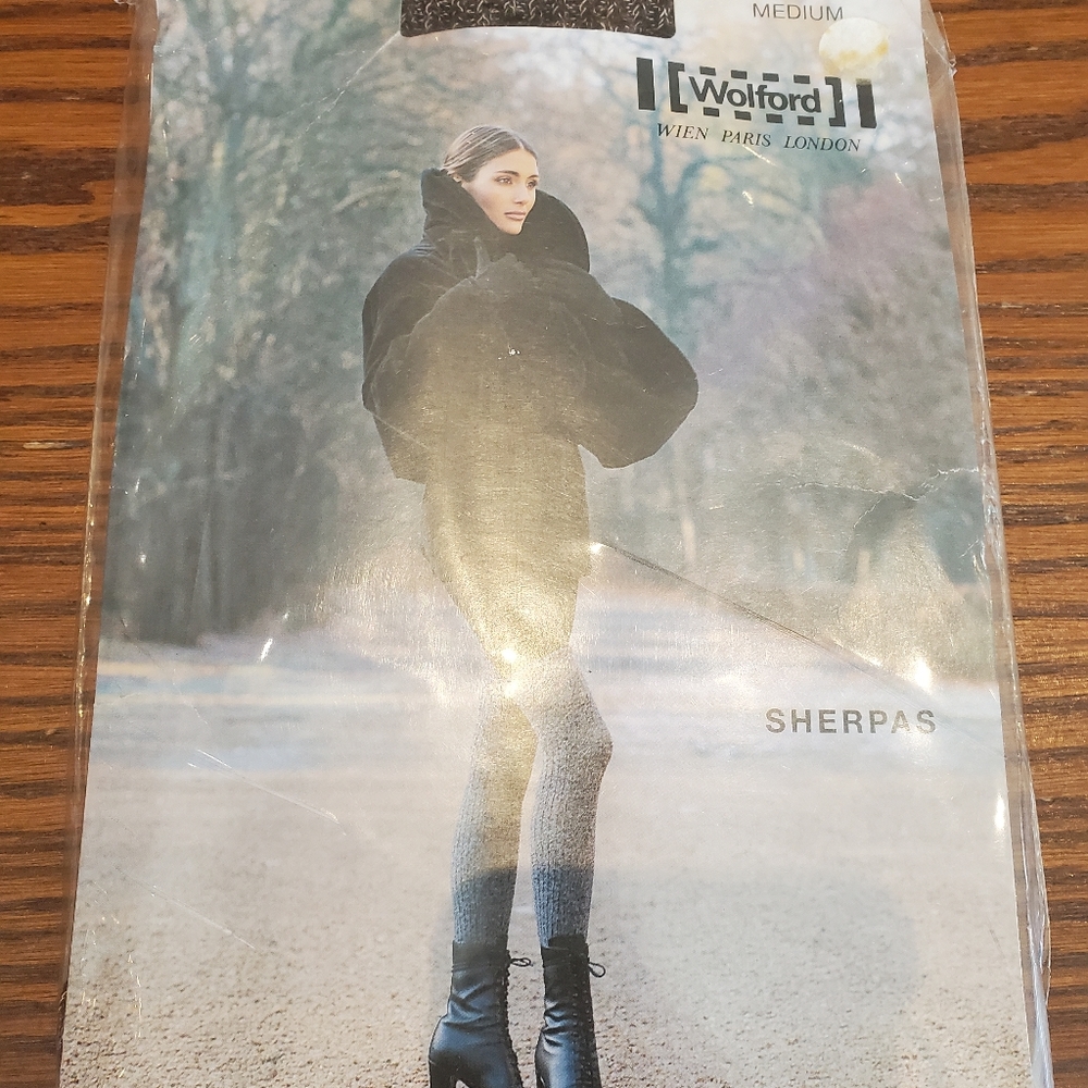 Wolford Sherpas brown white leggings New in packag